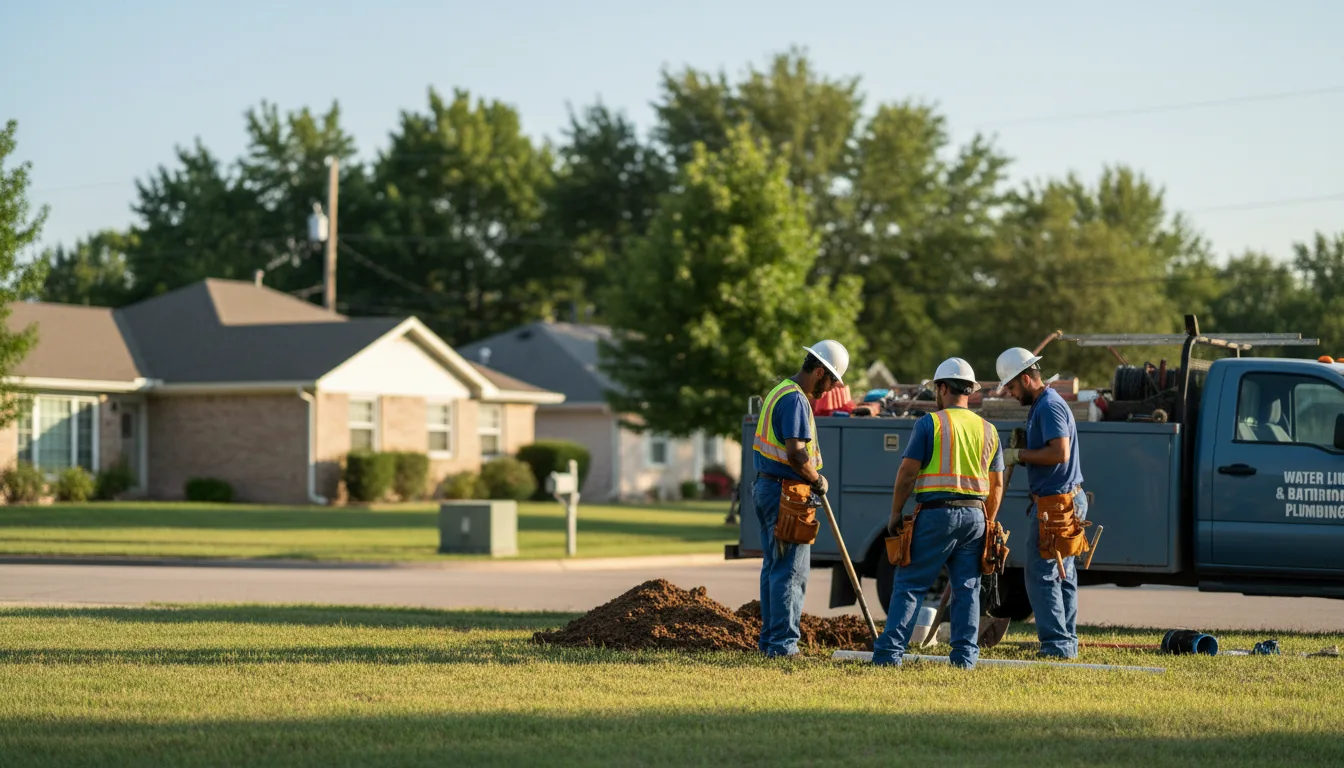 Residential water line and bathroom plumbing service in Potter, NE
